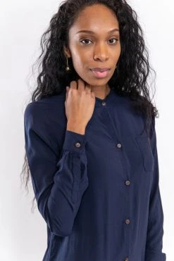 Tonlé Bayon Upcycled Button Up Tunic 14 Tonlé Bayon Upcycled Button Up Tunic