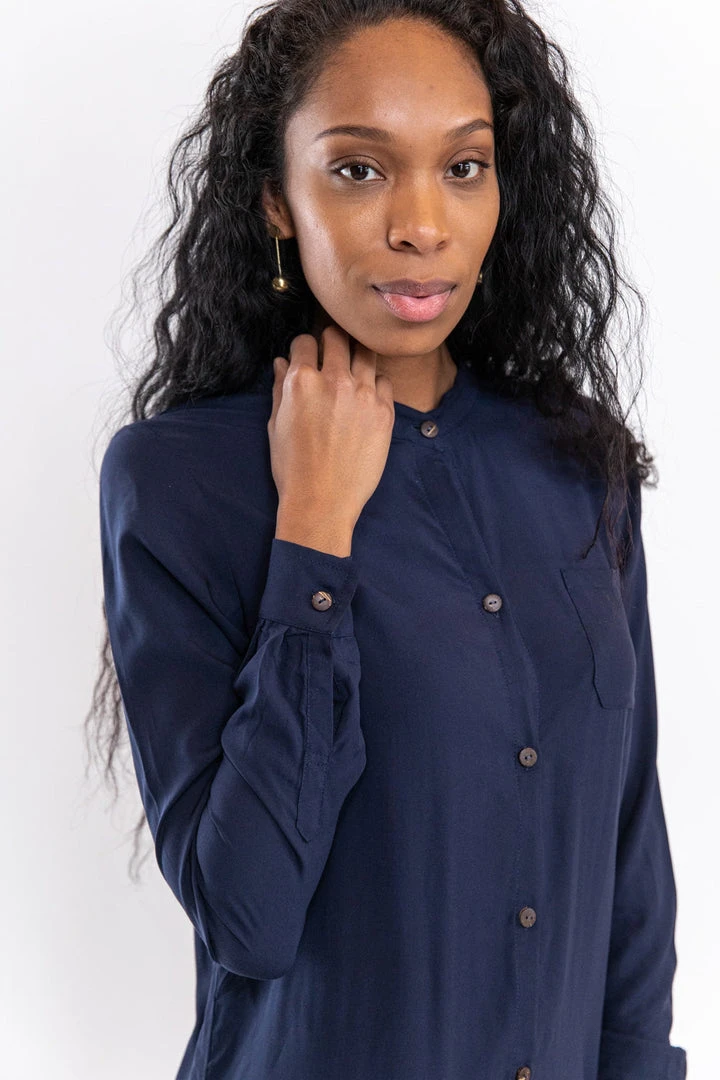 Tonlé Bayon Upcycled Button Up Tunic 5 Tonlé Bayon Upcycled Button Up Tunic