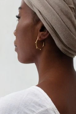 Yewo Jewelry Bentu Recycled Hoop Earrings