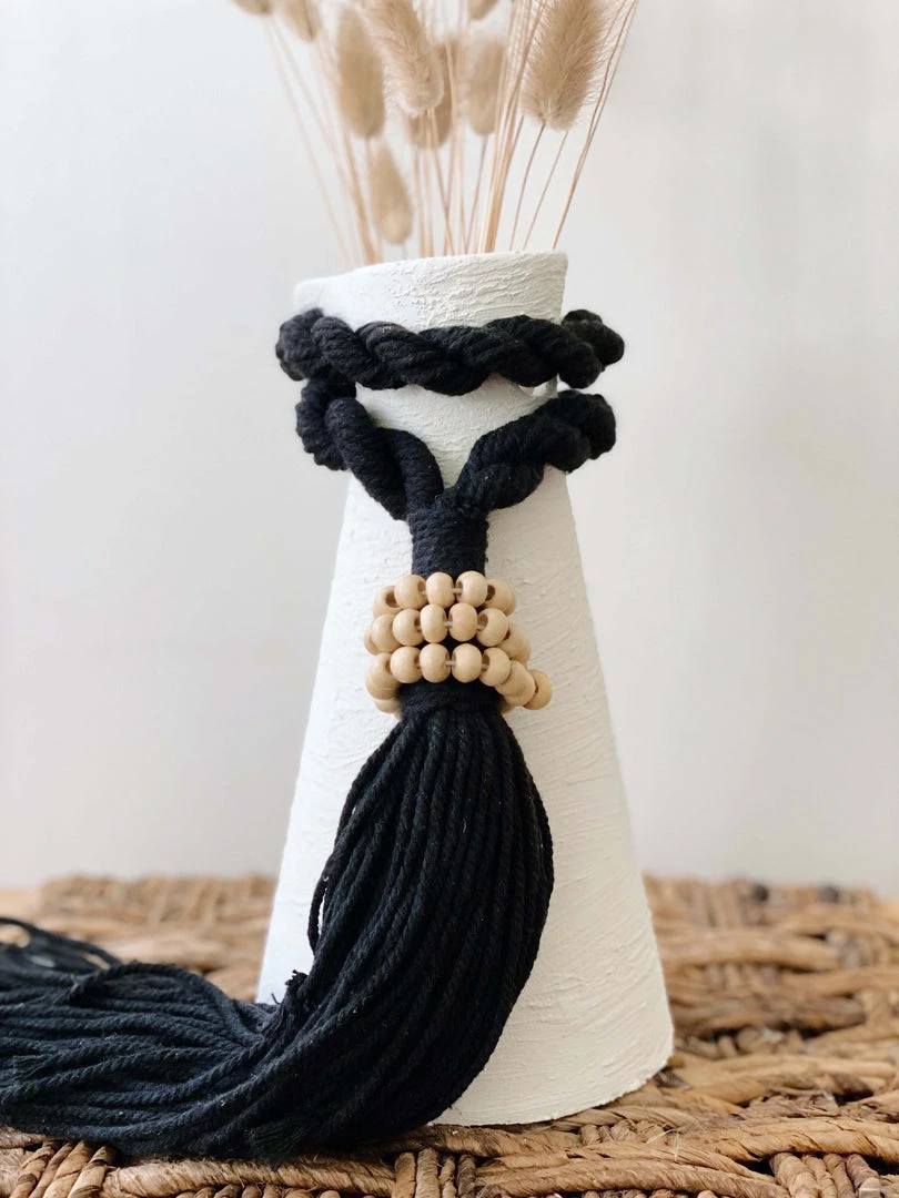 Ceremonia Black Yarn Tassel 4 Ceremonia Black Yarn Tassel