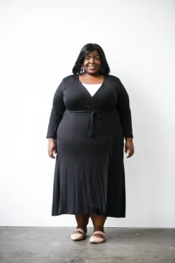 Altar Upcycled Modal Wrap Dress - Black 8 Altar Upcycled Modal Wrap Dress - Black