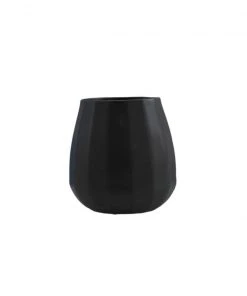 The Bright Angle Kitchen + Dining Black Porcelain Wine Cup