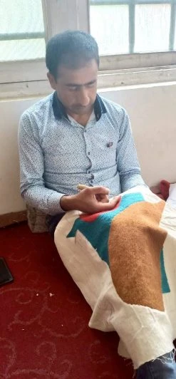 Leah Singh Home Goods Blah Blah Square Wool Throw Pillow Cover 17 Leah Singh Home Goods Blah Blah Square Wool Throw Pillow Cover