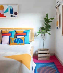 Leah Singh Home Goods Blah Blah Square Wool Throw Pillow Cover 13 Leah Singh Home Goods Blah Blah Square Wool Throw Pillow Cover