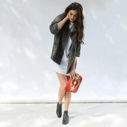 MZ Fair Trade Accessories Blood Moon Wool Clutch Bag