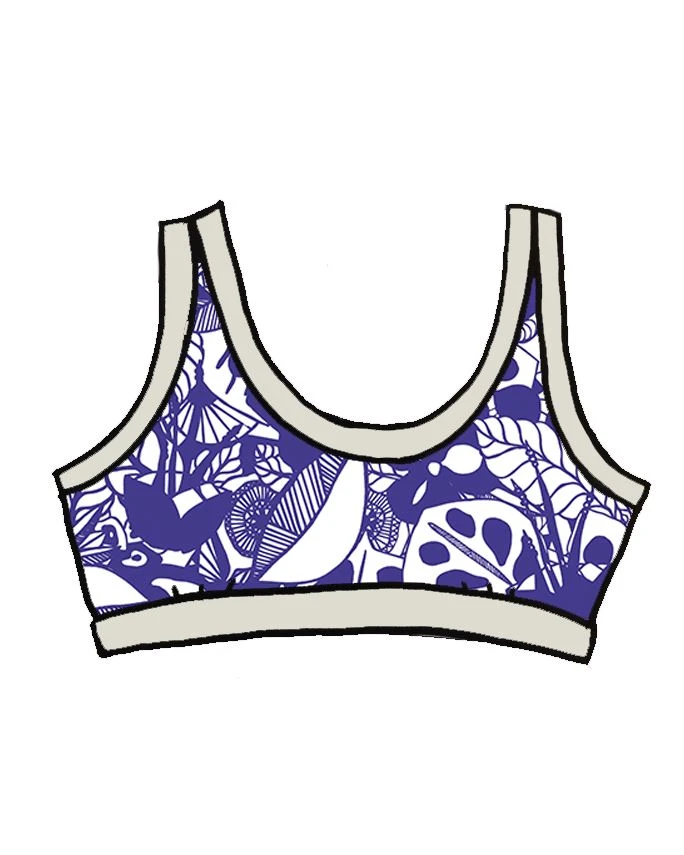 Thunderpants USA Blue Bloem Bralette Fair Trade 5 Thunderpants USA Blue Bloem Bralette Fair Trade