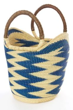 Swahili African Modern Blue Volta Wing Shopper Accessories