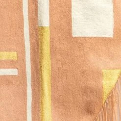Leah Singh Home Goods Blush Wool Fringe Tapestry