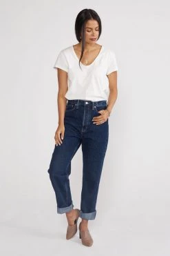 ÉTICA Bryce Pinch Waist Boyfriend Jeans - Midnight Dive New Arrivals