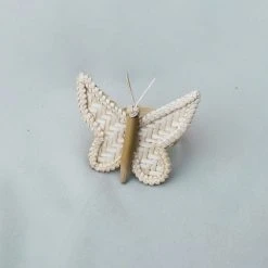 Amara Butterfly Bamboo Napkin Ring Set