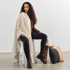 Studio Variously Home Goods Butterscotch Merino Throw Blanket