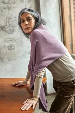 No Nasties Button Poncho Wrap Scarf