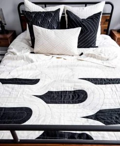 Anchal Canopy Throw Quilt - Charcoal 13 Anchal Canopy Throw Quilt - Charcoal