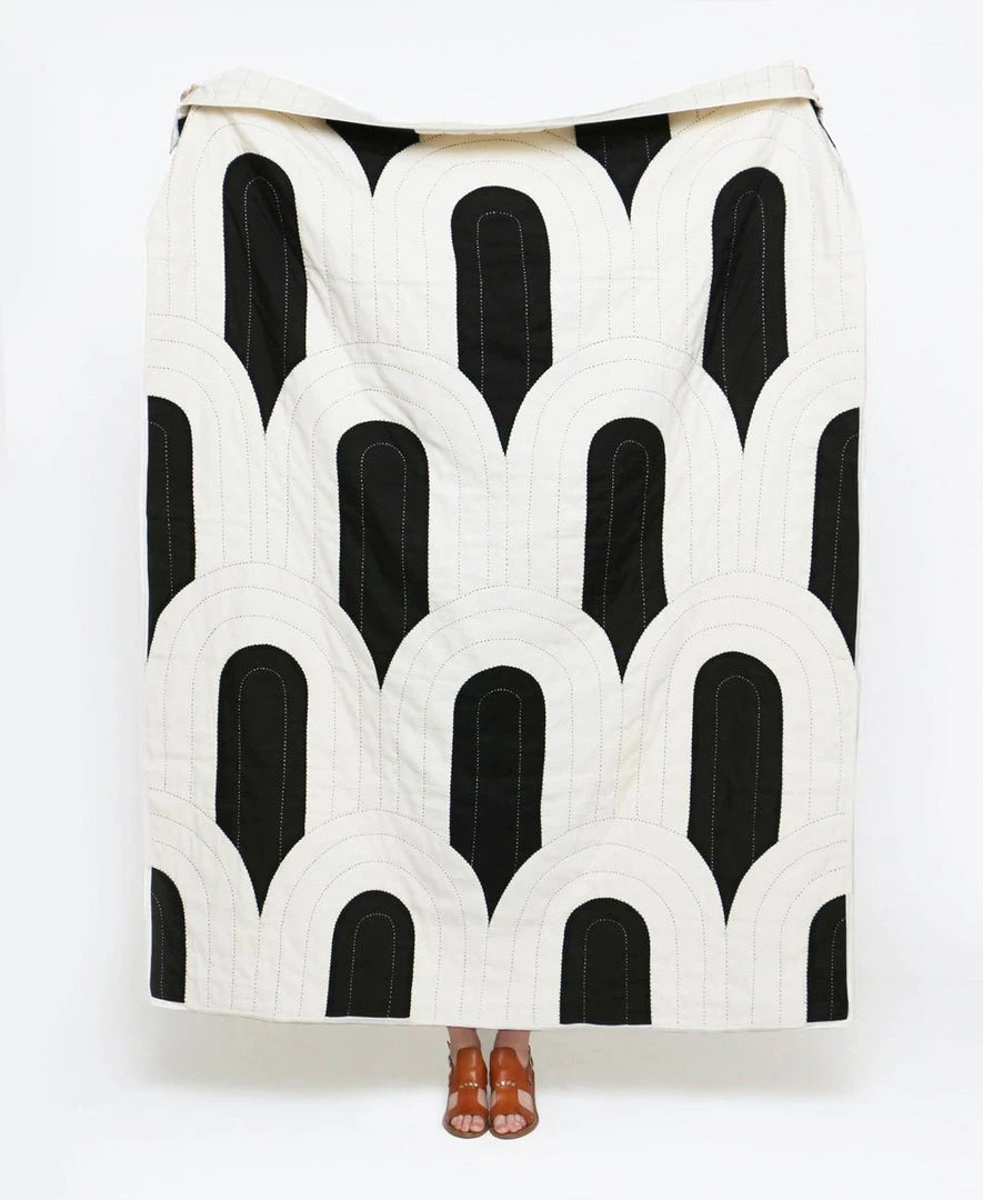 Anchal Canopy Throw Quilt - Charcoal 3 Anchal Canopy Throw Quilt - Charcoal