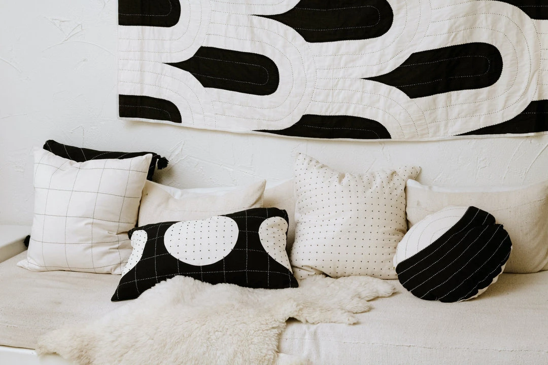 Anchal Canopy Throw Quilt - Charcoal 8 Anchal Canopy Throw Quilt - Charcoal