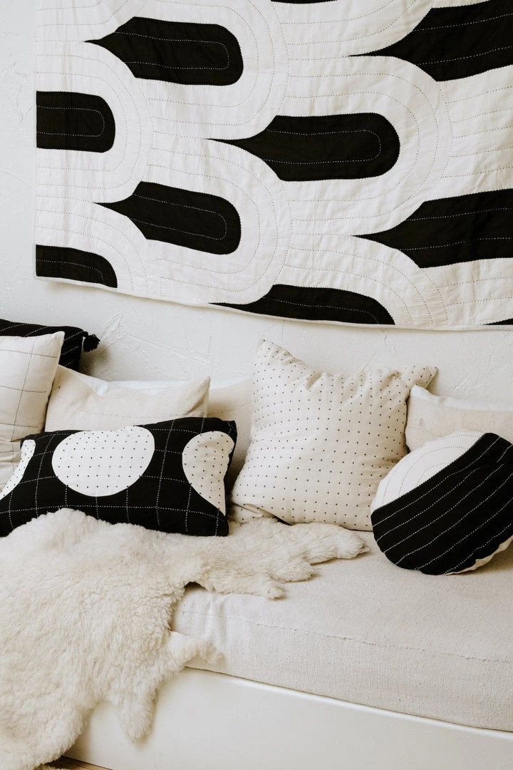 Anchal Canopy Throw Quilt - Charcoal 7 Anchal Canopy Throw Quilt - Charcoal