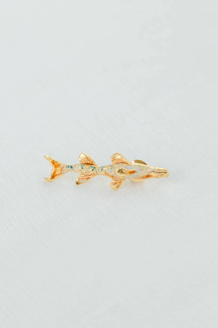 CÂPÂ Jewelry Barracuda Recycled Brooch 3 CÂPÂ Jewelry Barracuda Recycled Brooch