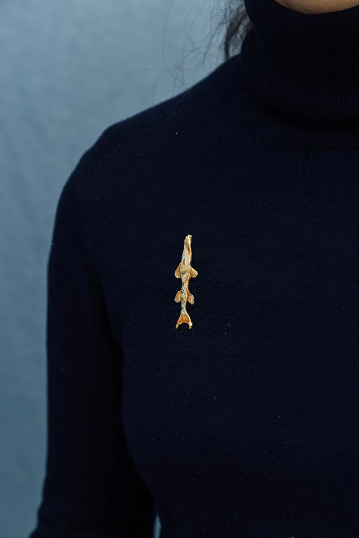 CÂPÂ Jewelry Barracuda Recycled Brooch 4 CÂPÂ Jewelry Barracuda Recycled Brooch