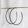 CÂPÂ Jewelry Large Basic Black Hoop Earrings