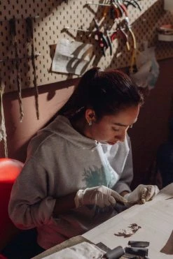 CÂPÂ Jewelry Large Basic Black Hoop Earrings