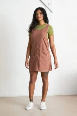 North Of West Caroline Upcycled Jumper Dress - Terracotta Sale