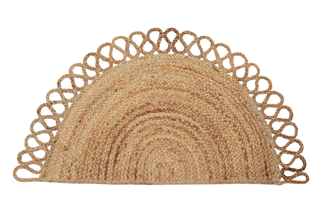 Casa Amarosa Half Moon Jute Doormat 3 Casa Amarosa Half Moon Jute Doormat