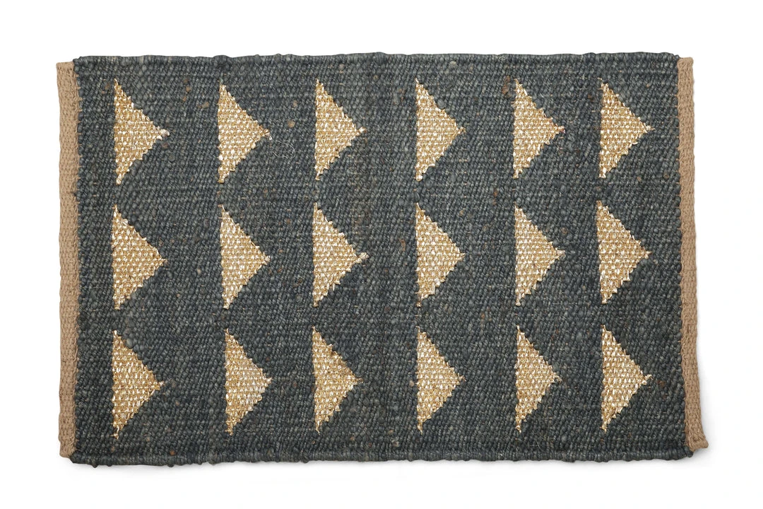 Casa Amarosa BIPOC Owned Dusk + Gold Triangle Jute Doormat 3 Casa Amarosa BIPOC Owned Dusk + Gold Triangle Jute Doormat