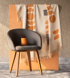 Casa Amarosa Black + Gold Earth Celestial Throw Blanket Home Goods