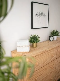 Ceremonia Beaded Bamboo Baskets - White Shell Home Goods