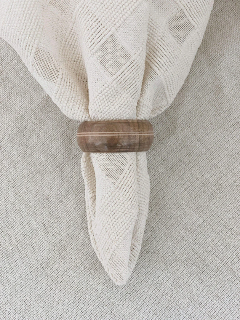 Ceremonia Wooden Napkin Ring Set Home Goods 6 Ceremonia Wooden Napkin Ring Set Home Goods