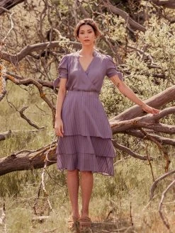 Valani Chanthu Banana Midi Skirt - Purple Sage