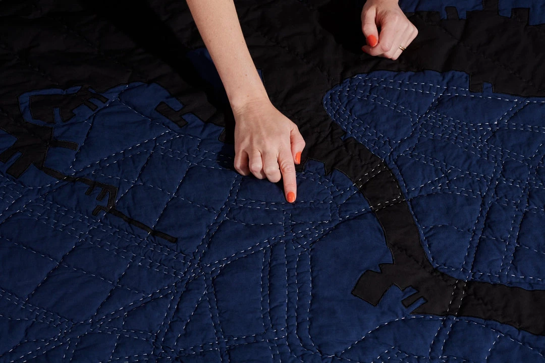 Haptic Lab Home Goods Chicago Map Throw Quilt 6 Haptic Lab Home Goods Chicago Map Throw Quilt