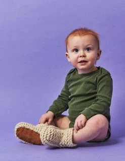 Chilote Best Sellers Baby's Salmon Leather Slippers