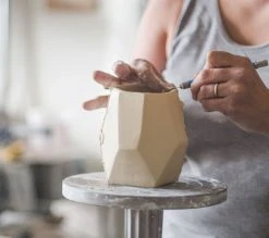 Lauren HB Studio Chisel Porcelain Cup Kitchen + Dining