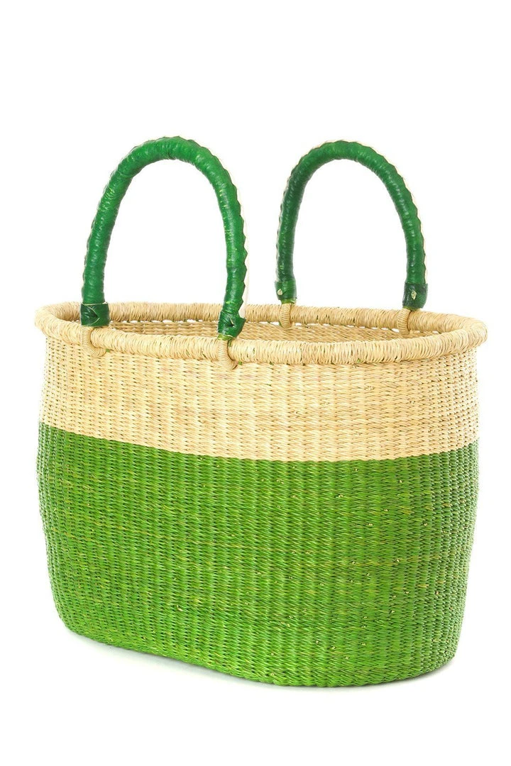 Swahili African Modern Cilantro Bolga Shopper Bag Accessories 3 Swahili African Modern Cilantro Bolga Shopper Bag Accessories