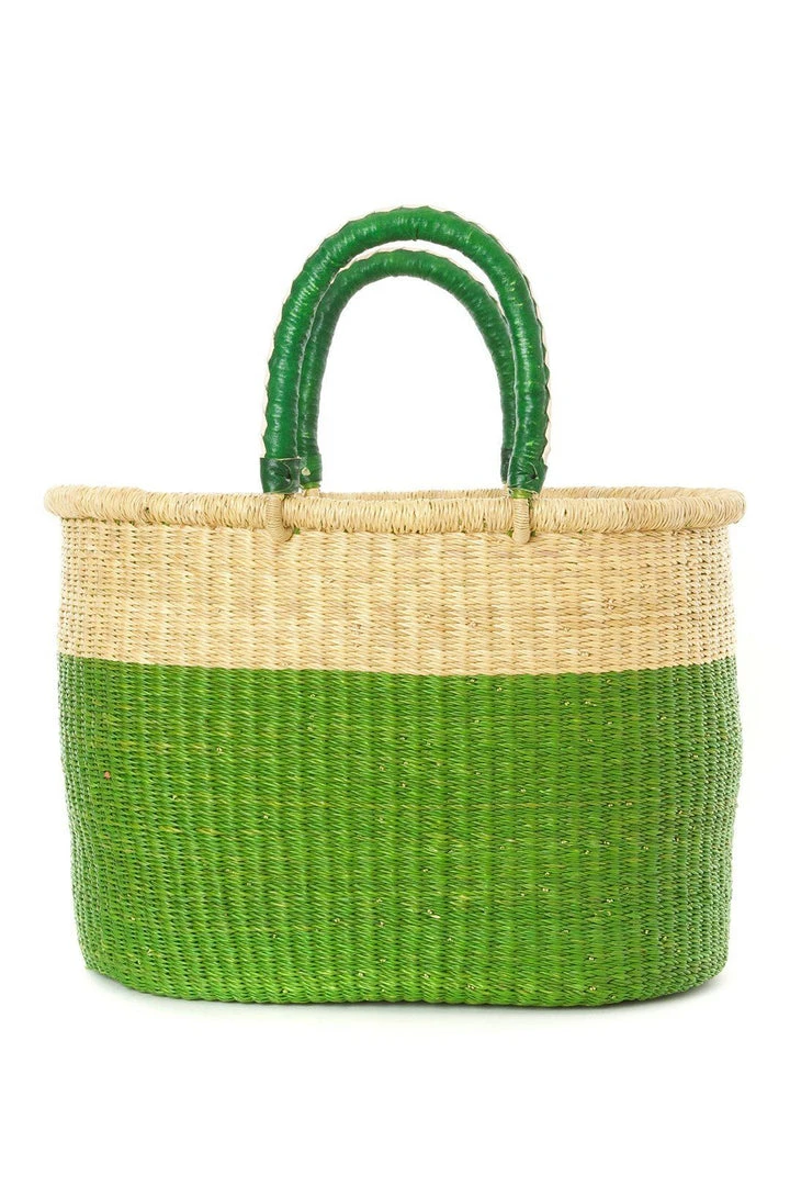 Swahili African Modern Cilantro Bolga Shopper Bag Accessories 6 Swahili African Modern Cilantro Bolga Shopper Bag Accessories