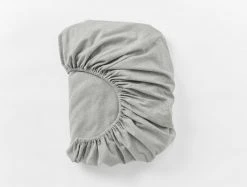 Coyuchi Home Goods Cloud Brushed Flannel Sheet Set - Pale Gray Heather