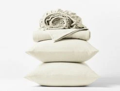 Coyuchi Cloud Brushed Flannel Sheet Set - Undyed