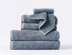 Coyuchi Home Goods Cloud Loom Towels - Steel Blue