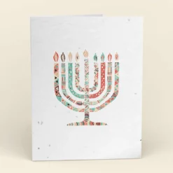 Cute Root Made In USA Colorful Menorah Plantable Cards - 10 Pack