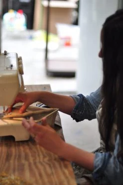 Conejo & Co Mitad Wall Hanging - Oyster, Black, Gold Home Goods