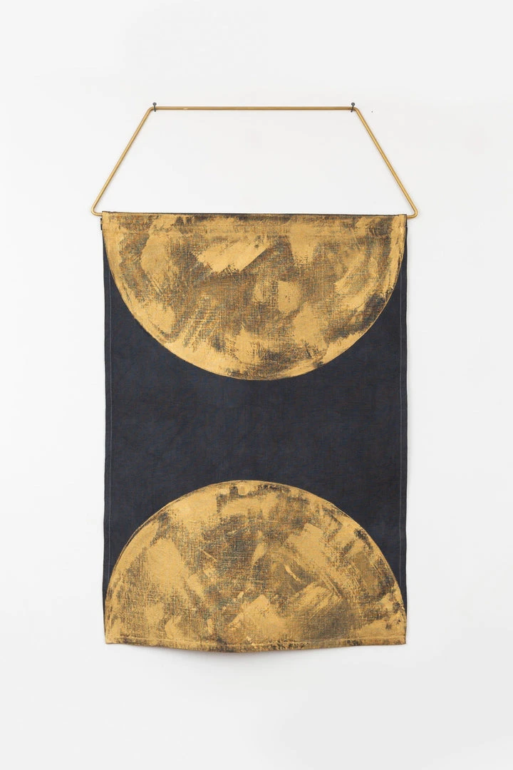 Conejo & Co Home Goods Mono Wall Hanging - Gold 3 Conejo & Co Home Goods Mono Wall Hanging - Gold
