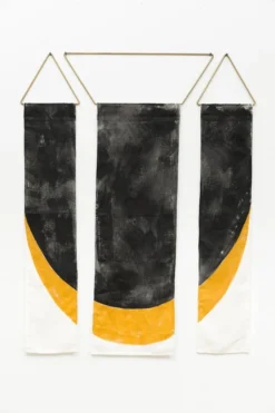 Conejo & Co Zorro Wall Hanging - Black, Yellow And White