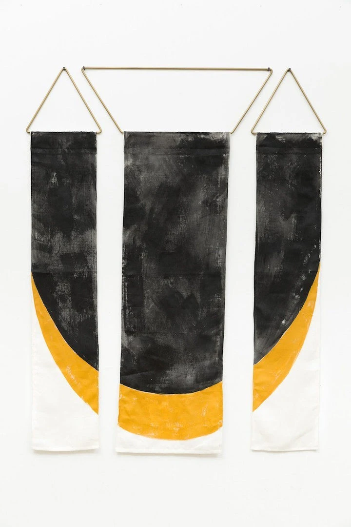 Conejo & Co Zorro Wall Hanging - Black, Yellow And White 3 Conejo & Co Zorro Wall Hanging - Black, Yellow And White