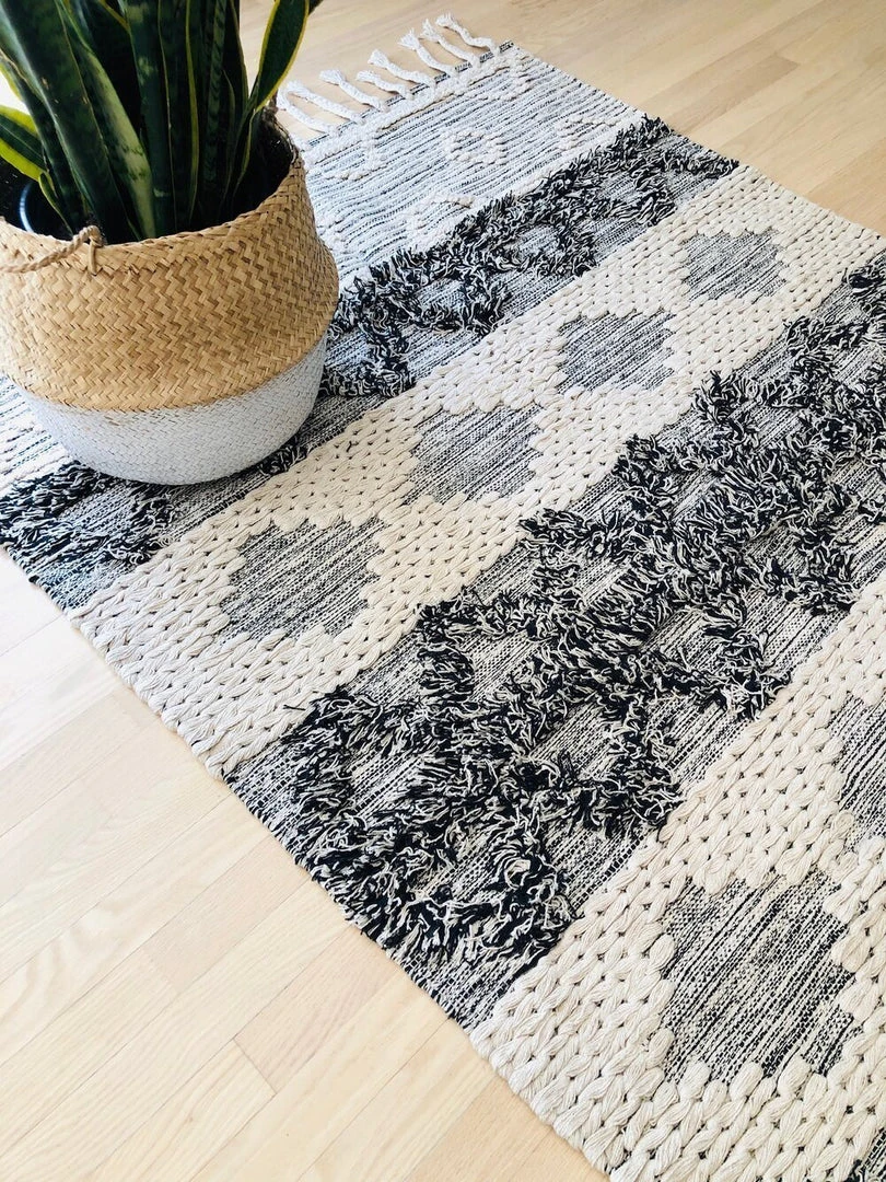 Amante Marketplace Shaggy Black Rug Home Goods 3 Amante Marketplace Shaggy Black Rug Home Goods