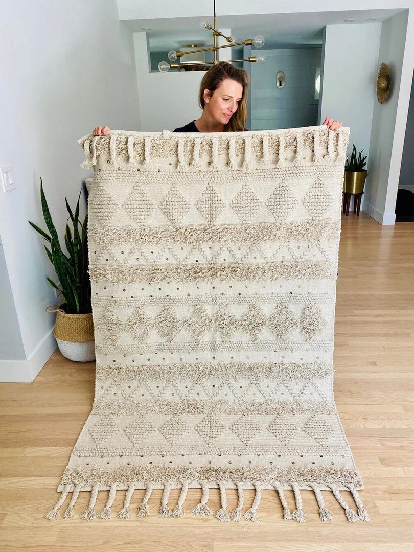 Amante Marketplace Cotton Shaggy Natural Rug 4 Amante Marketplace Cotton Shaggy Natural Rug