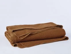 Coyuchi Home Goods Cascade Matelasse Blanket - Rust