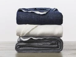 Coyuchi Home Goods Cozy Cotton Blanket - Moonlight Blue 7 Coyuchi Home Goods Cozy Cotton Blanket - Moonlight Blue