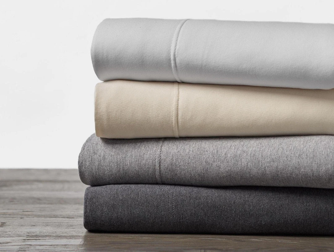 Coyuchi Jersey Sheet Set - Charcoal Heather 6 Coyuchi Jersey Sheet Set - Charcoal Heather