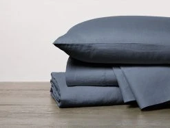 Coyuchi Relaxed Linen Sheet Set - Harbor Blue 13 Coyuchi Relaxed Linen Sheet Set - Harbor Blue